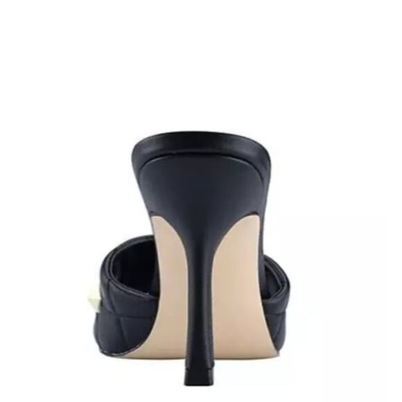 MARC FISHER Womens NEW Dacorin Gold Stud Embellished Slide Heels Sandals Size 9 - Picture 6 of 9